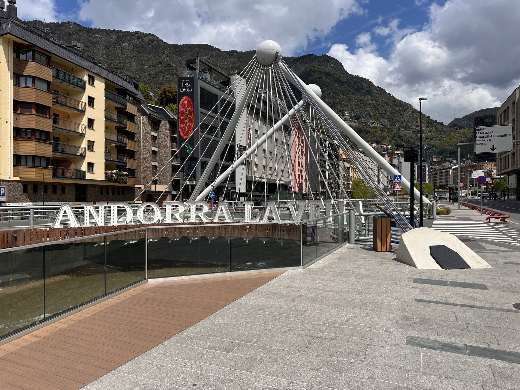 Andorra la Vella ski town and mountains in Andorra