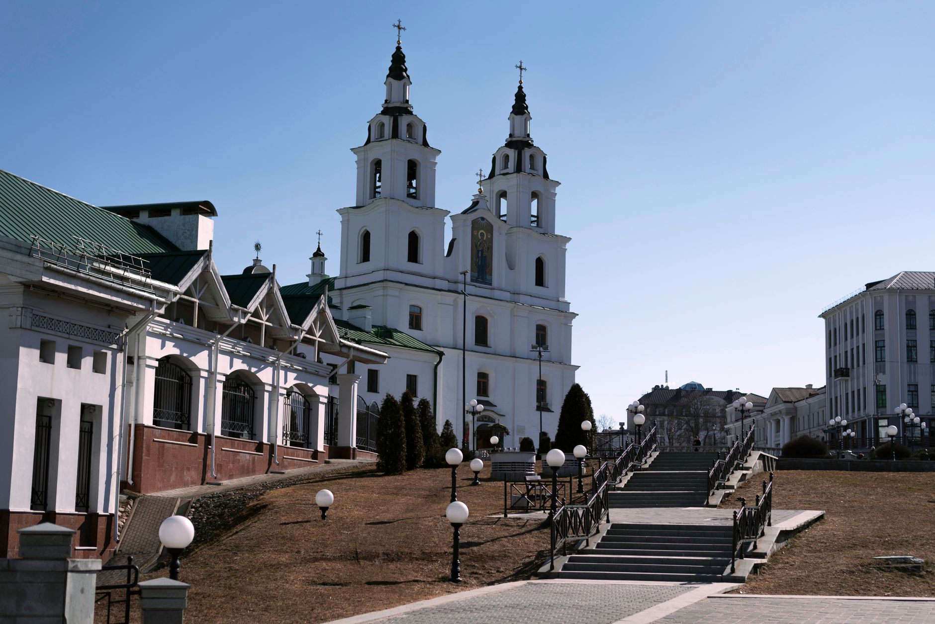 Independence Square and Government House in Minsk, Belarus