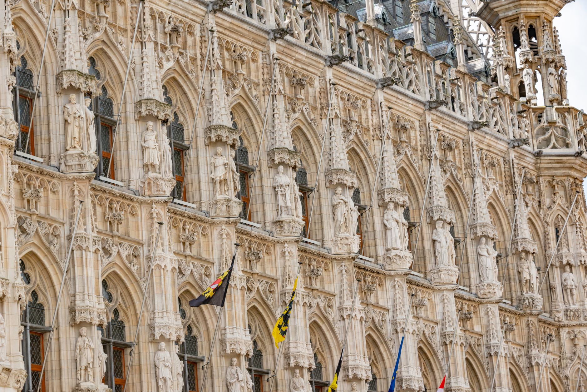 Grand Place medieval square with gilded buildings in Brussels, Belgium