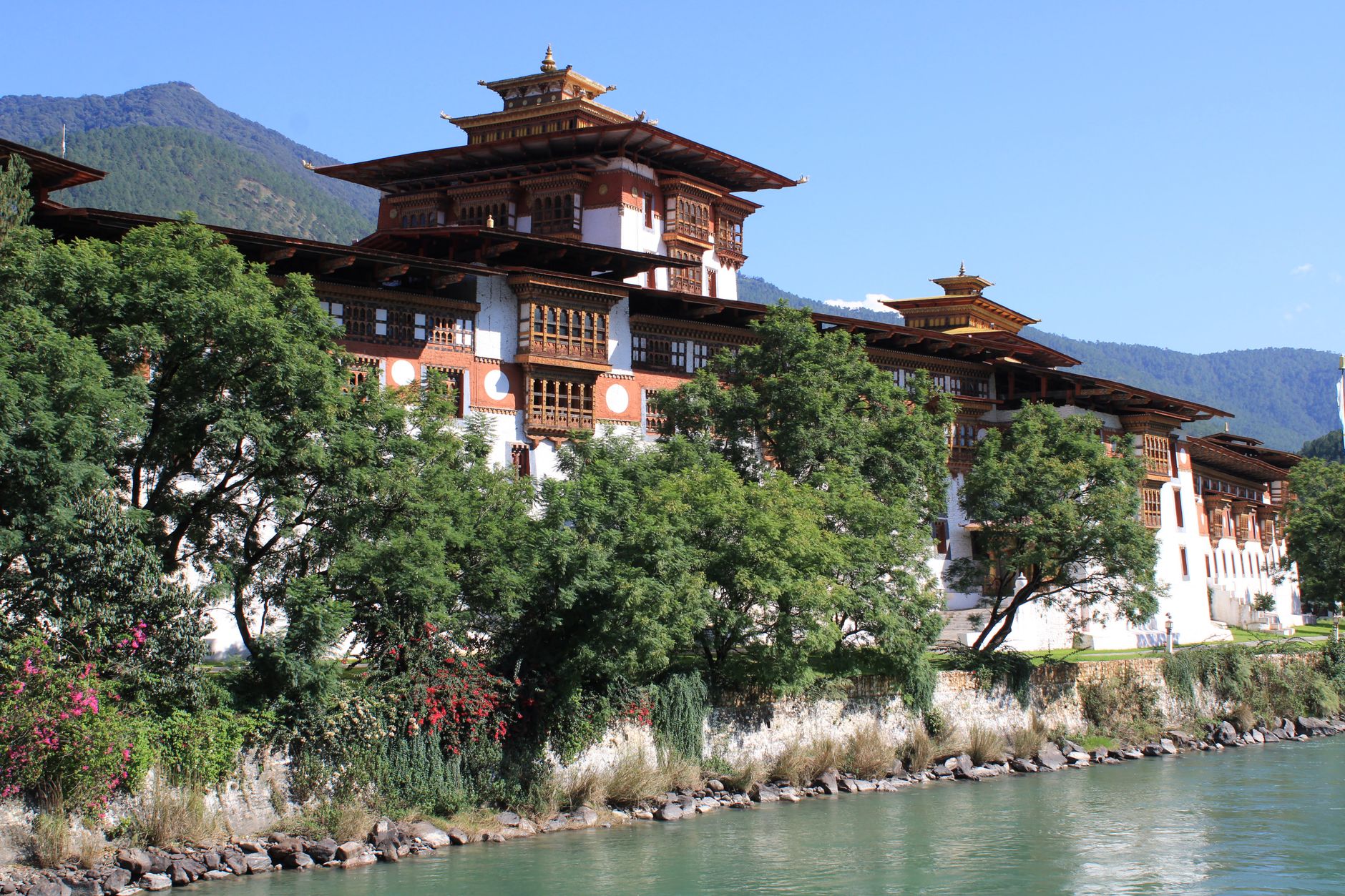 Tiger's Nest monastery perched on cliffs in Paro, Bhutan
