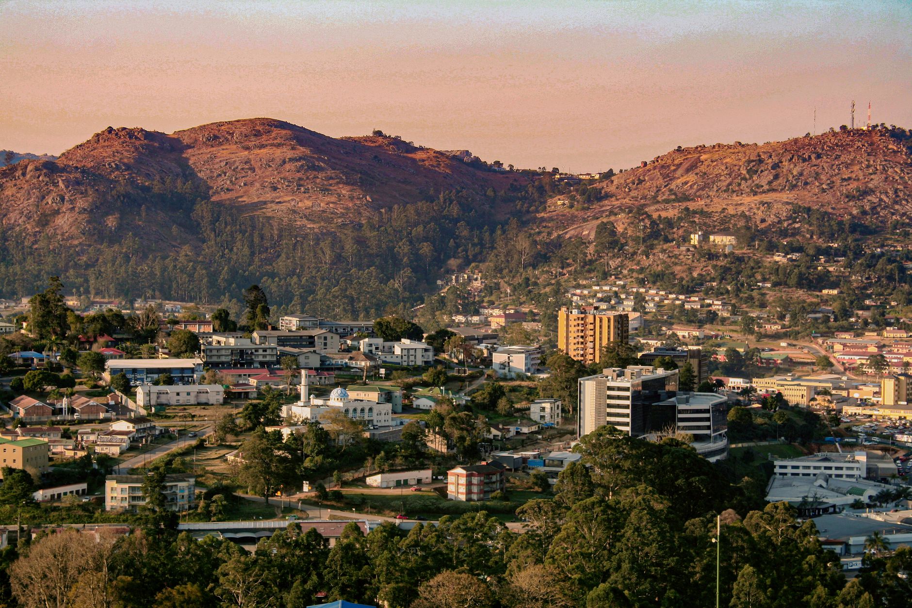 Hlane Royal National Park and traditional Swazi village in Eswatini