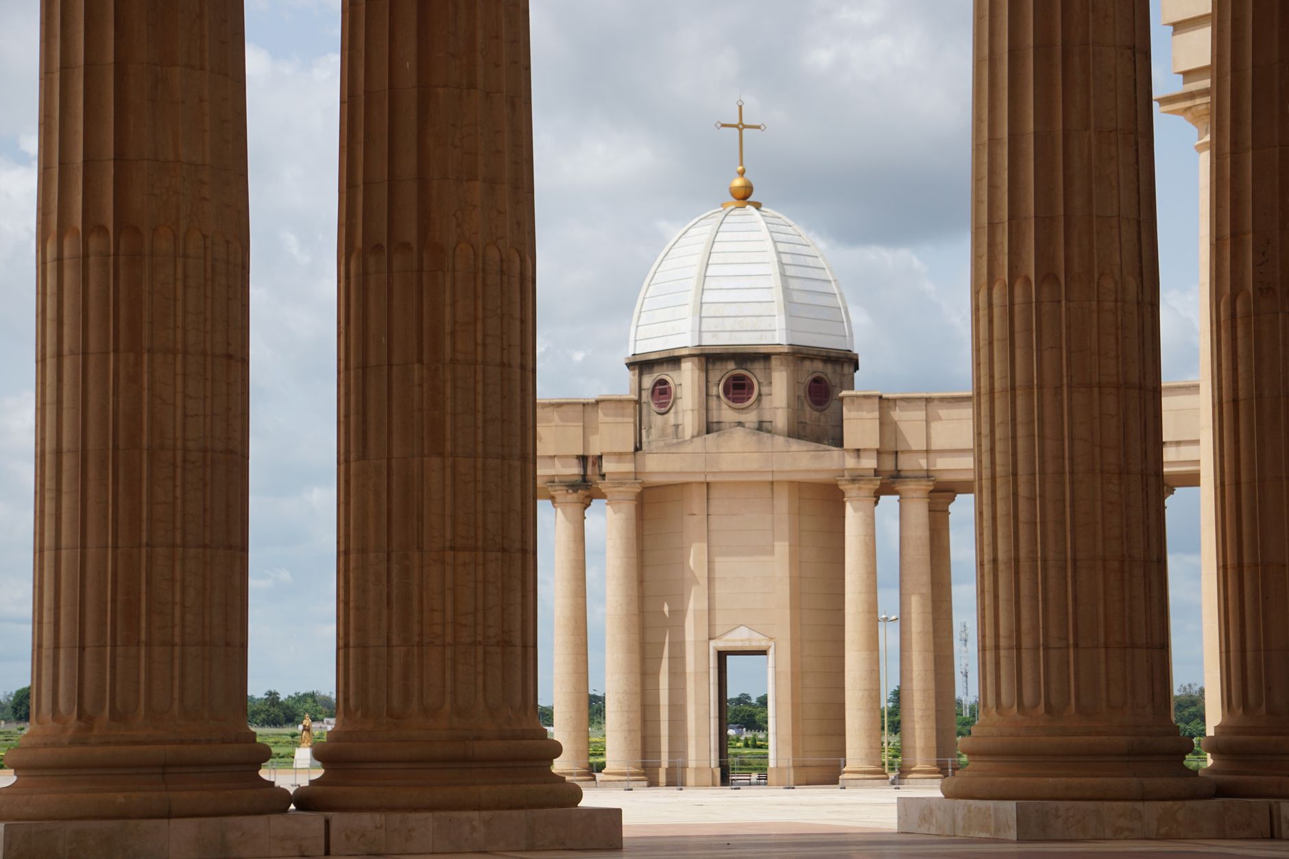 Basilica of Our Lady of Peace and Yamoussoukro city, Ivory Coast