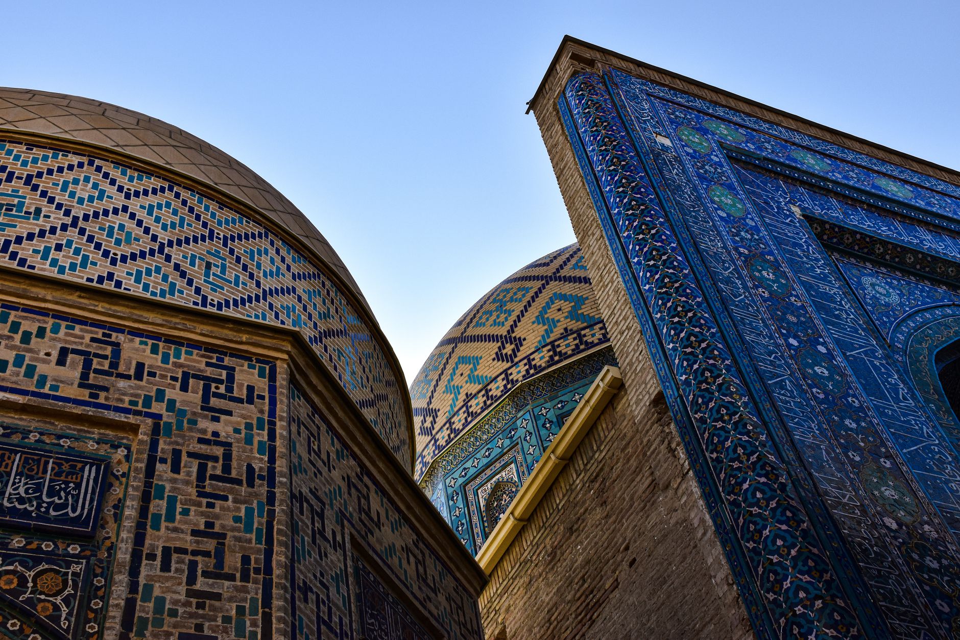 Registan Square and turquoise mosaics in Samarkand, Uzbekistan